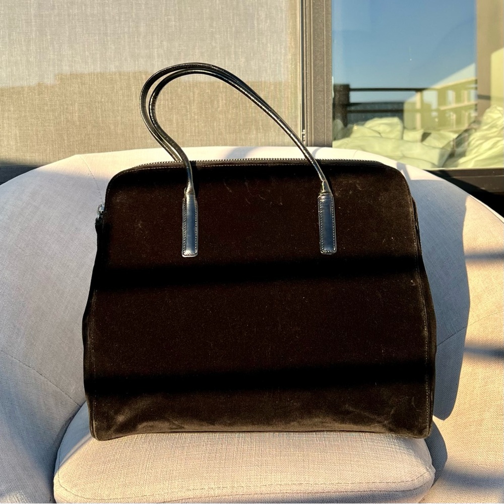 Prada VELVET VELOUR LARGE 2WAY Velluto Dome Shoulder Bag - Picture 2 of 13